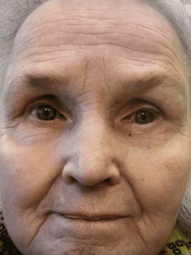 Close-up of an elderly woman's face